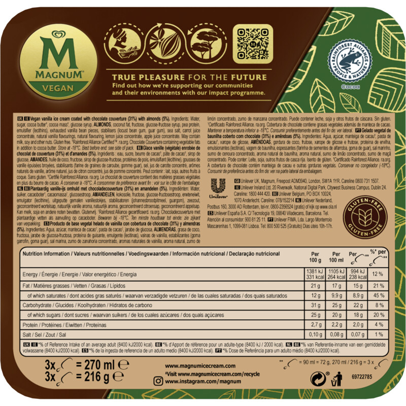 Een afbeelding van Magnum Vegan almond