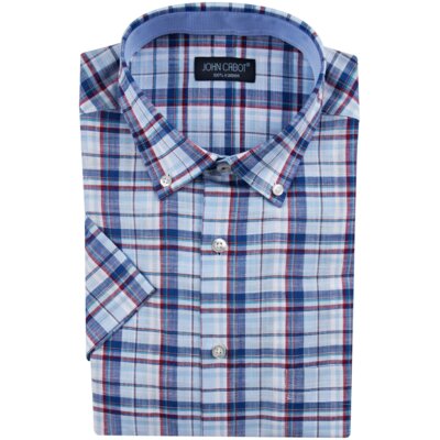 pdp-image-John Cabot Overhemd korte mouw licht blauw 41-42