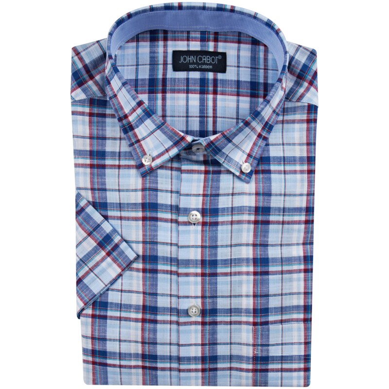 Een afbeelding van John Cabot Overhemd korte mouw licht blauw 41-42