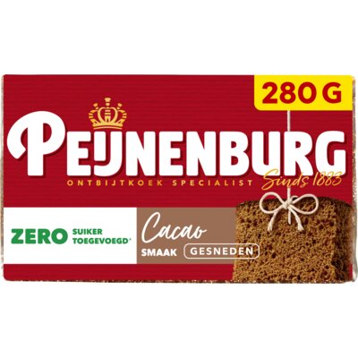 pdp-image-Peijnenburg Ontbijtkoek zero cacao gesneden