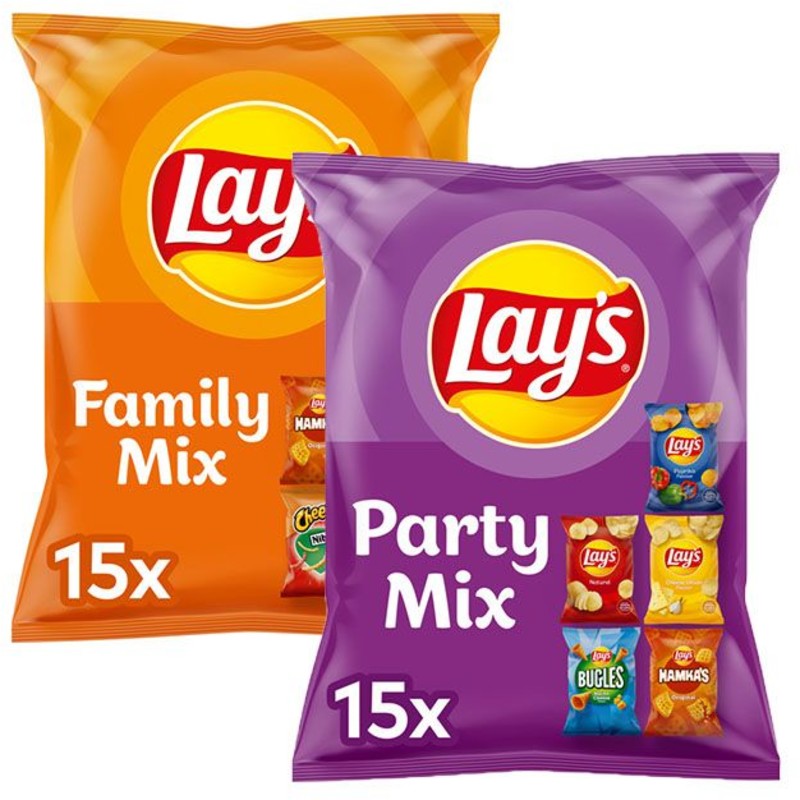 Een afbeelding van Lay's chips feest & borrel uitdeel pack