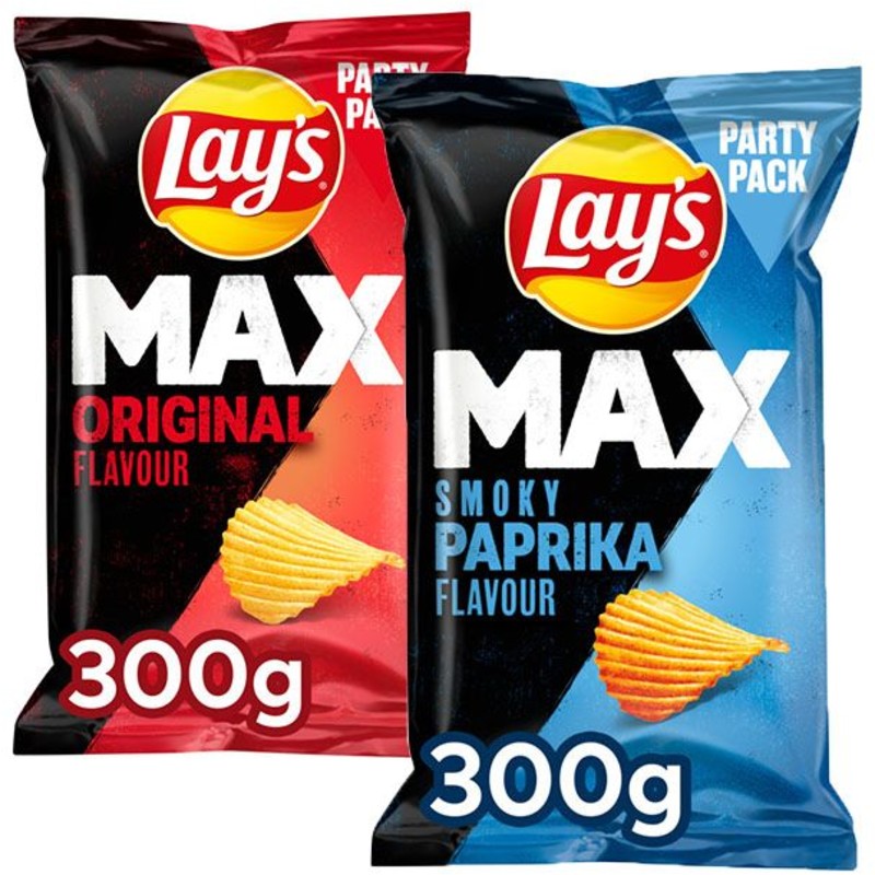 Een afbeelding van Lay's Max ribbel chips zout & paprika