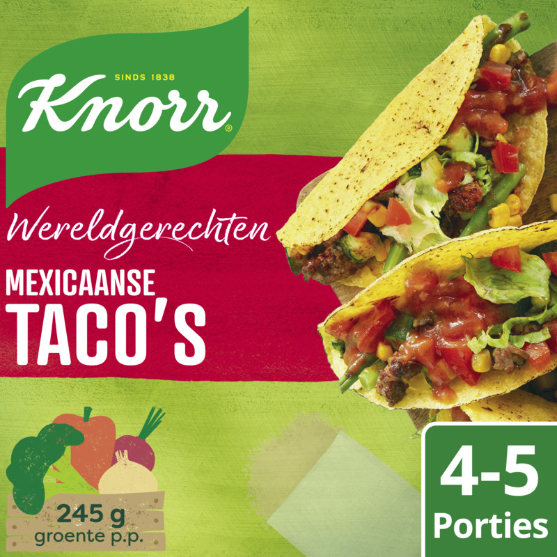 Een afbeelding van Knorr Wereldgerecht Mexicaanse taco's family