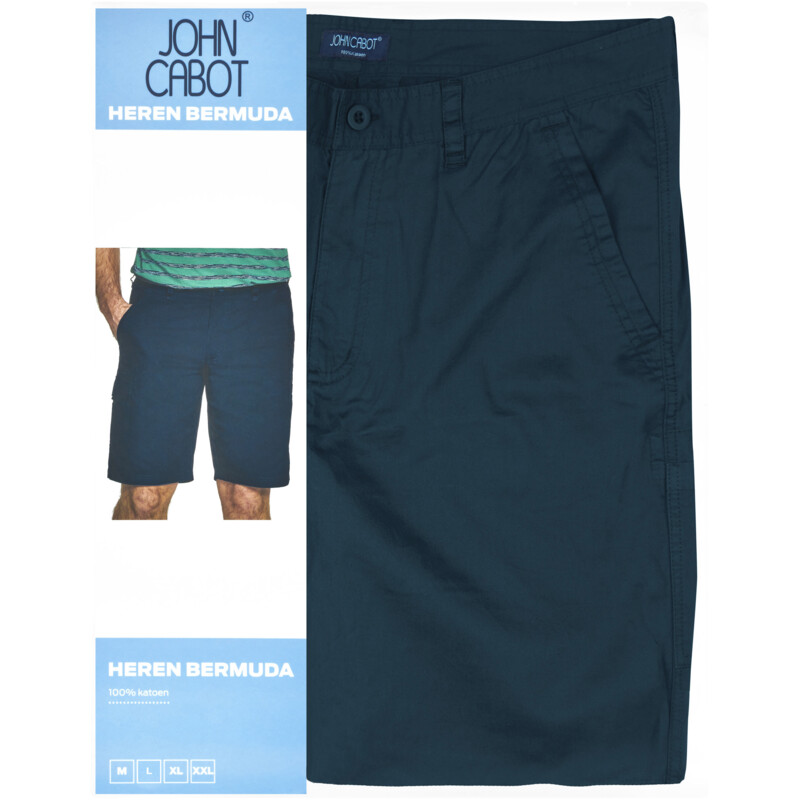Een afbeelding van John Cabot Heren bermuda donkerblauw L