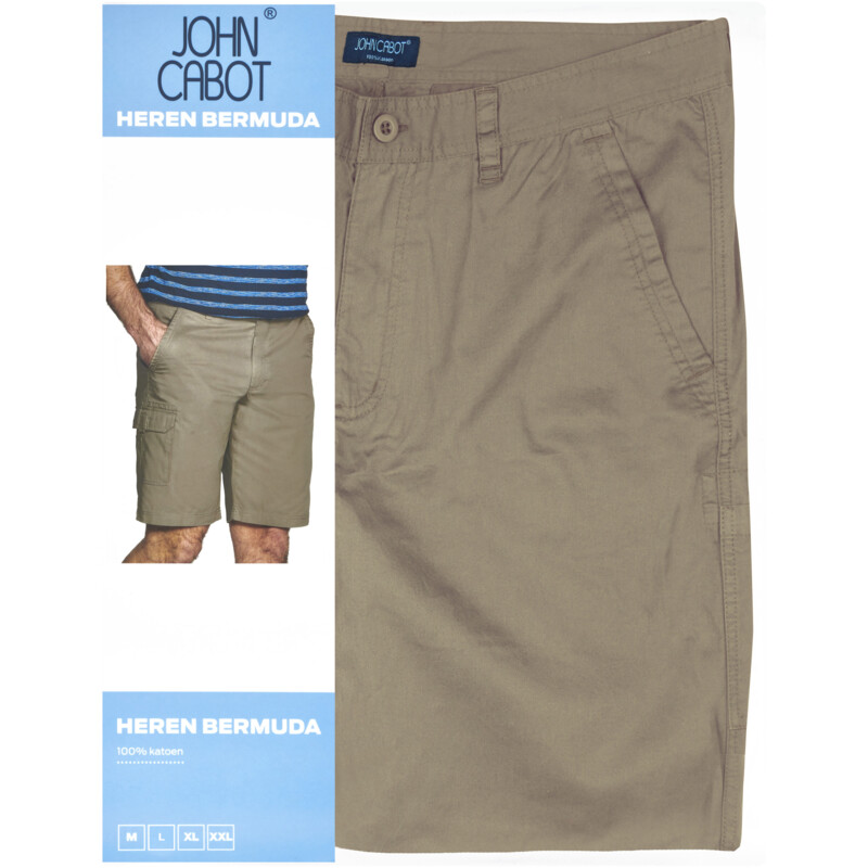 Een afbeelding van John Cabot Heren bermuda zand XL