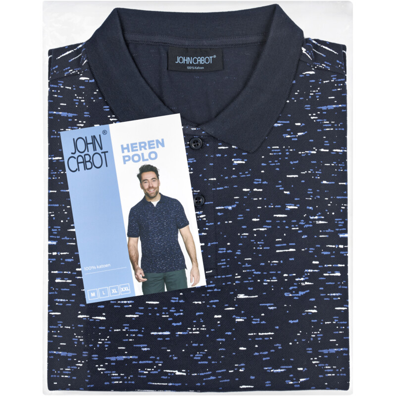 Een afbeelding van John Cabot Heren polo blauw XXL