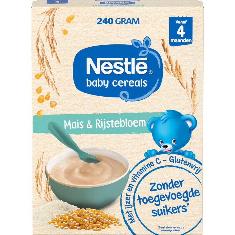 Een afbeelding van Nestlé Baby cereals mais & rijstebloem 4m+