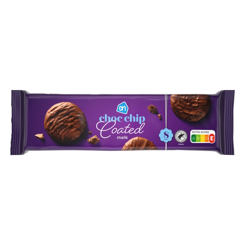 Choc chip coated melk