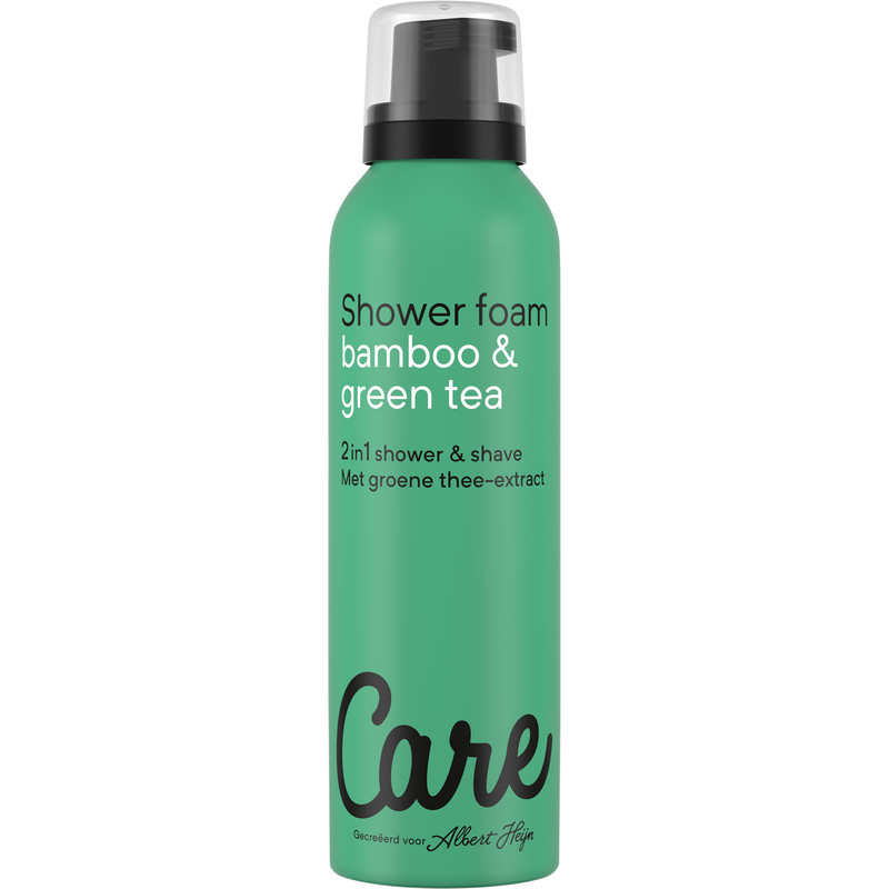 Een afbeelding van Care Showerfoam green tea & bamboo 2in1