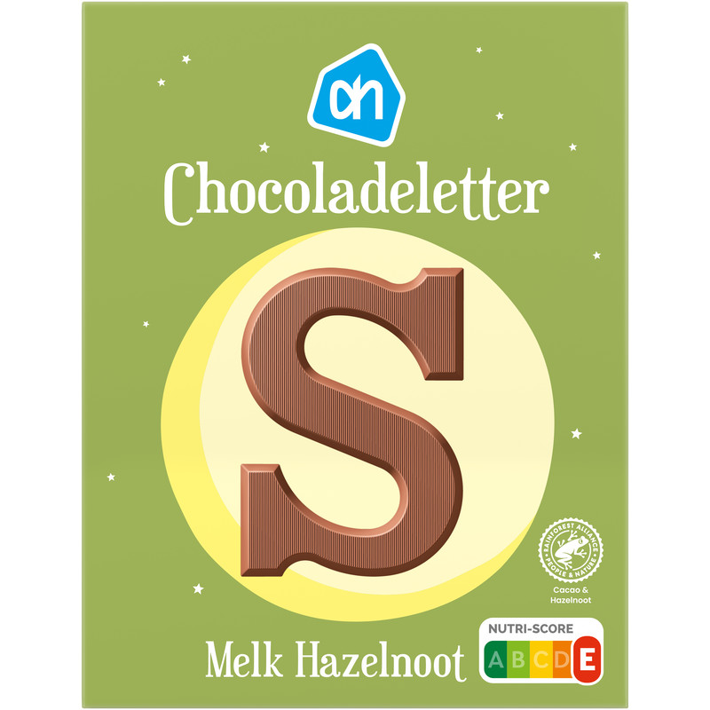 Een afbeelding van AH Chocoladeletter melk hazelnoot