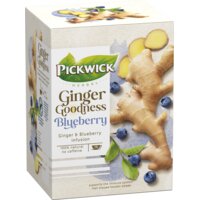 Een afbeelding van Pickwick Ginger goodness blueberry kruidenthee
