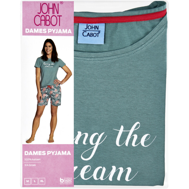 Een afbeelding van John Cabot Dames shortama groen XL