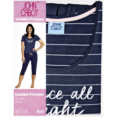 pdp-image-John Cabot Dames shortama blauw XL