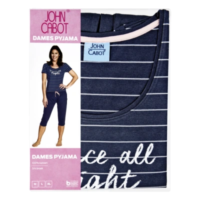pdp-image-John Cabot Dames shortama blauw XL