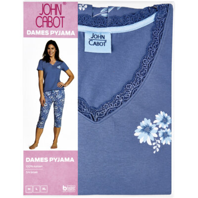 pdp-image-John Cabot Dames shortama licht blauw M