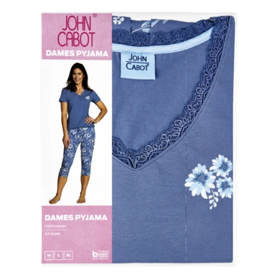 pdp-image-John Cabot Dames shortama licht blauw M