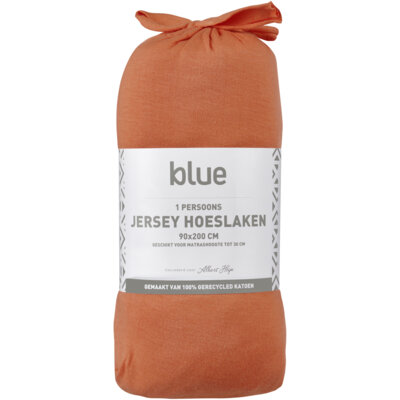 pdp-image-Blue Jersey hoeslaken 90x200cm copper