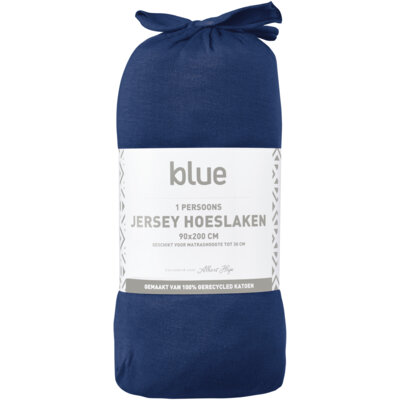 pdp-image-Blue Jersey hoeslaken navy 90x200cm