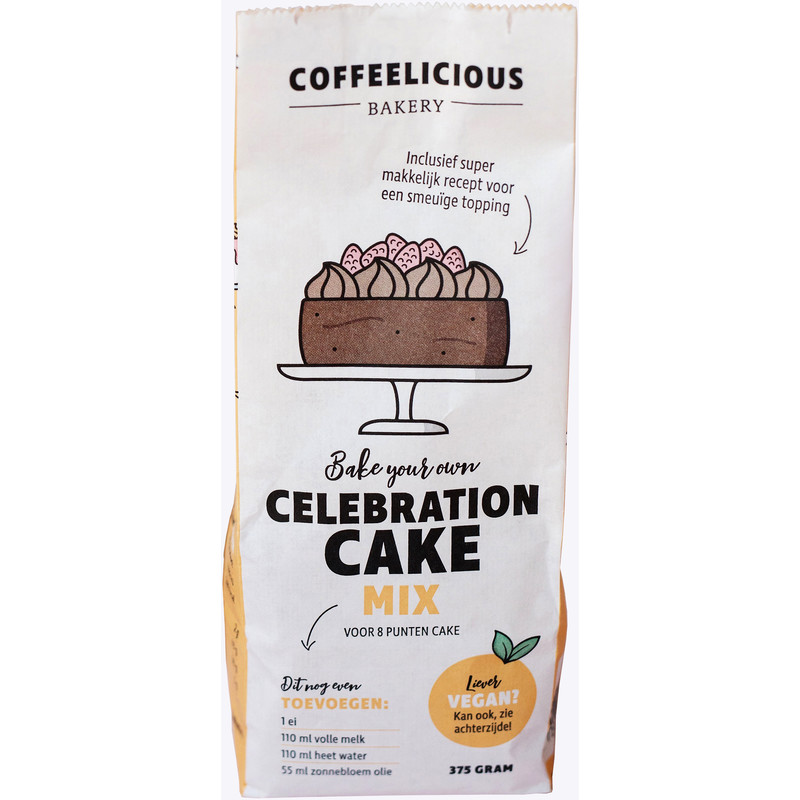 Een afbeelding van Coffeelicious Bake your own celebration cake mix