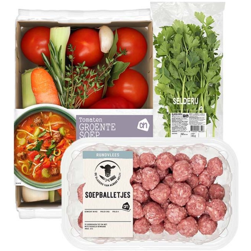 Een afbeelding van AH Tomaten groentesoep pakket (Compleet)