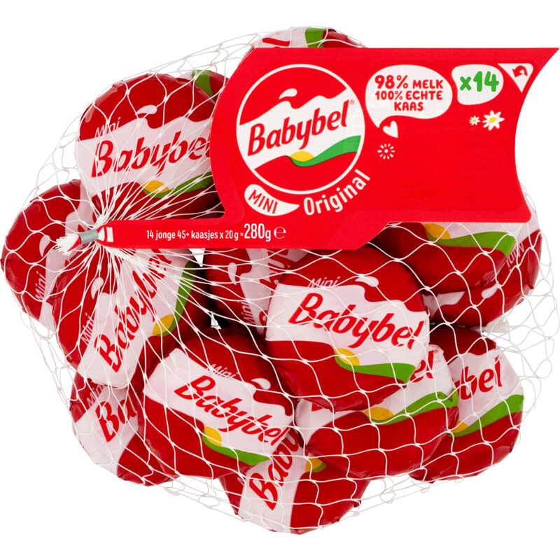 Een afbeelding van Babybel 14 jonge 45+ kaasjes