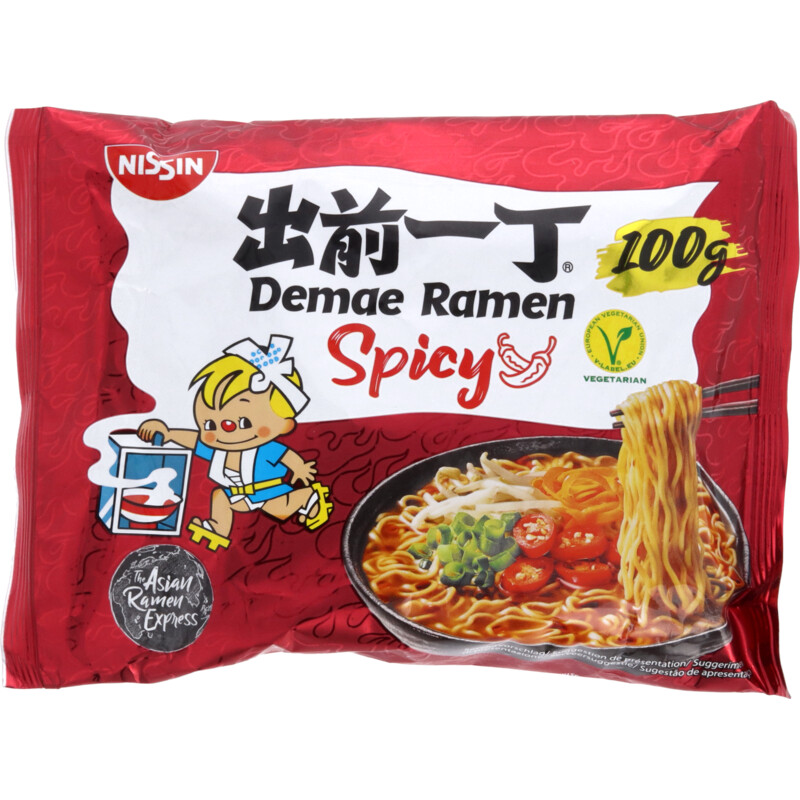 Een afbeelding van Nissin Demae ramen spicy