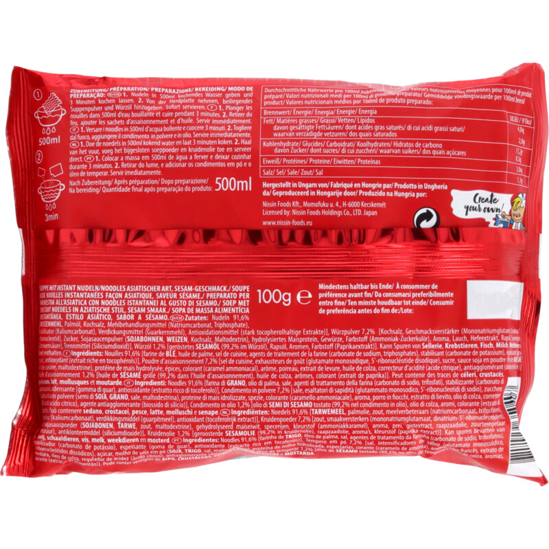 Een afbeelding van Nissin Demae ramen sesame