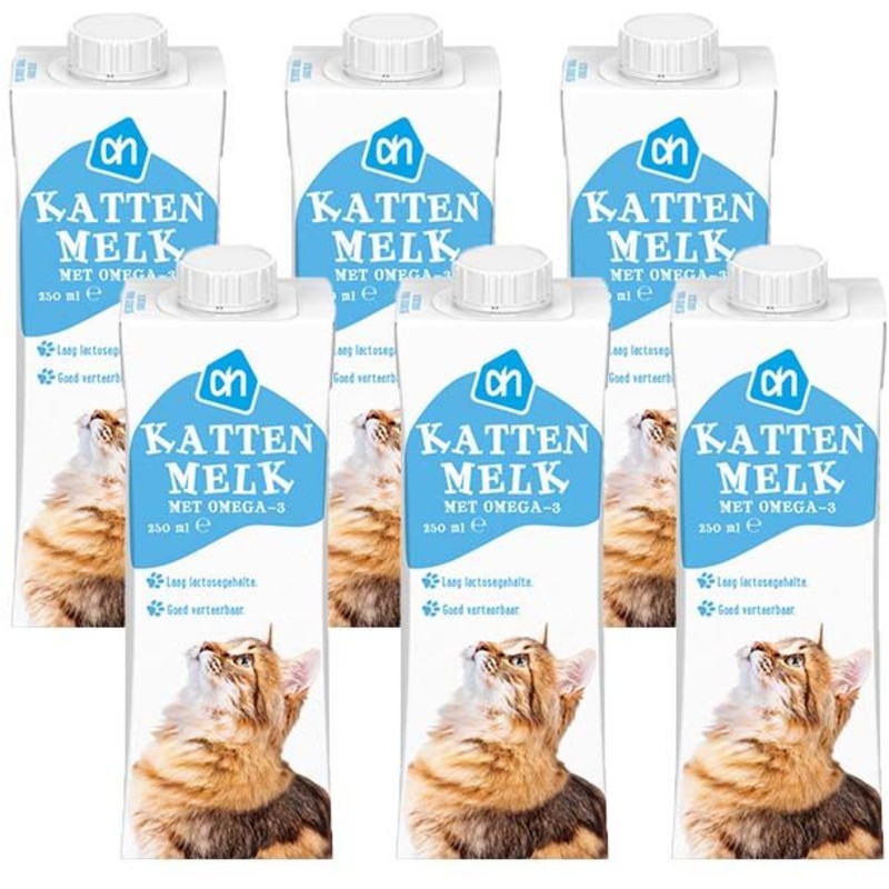 Een afbeelding van AH Kattenmelk met omega 3 voordeelpakket