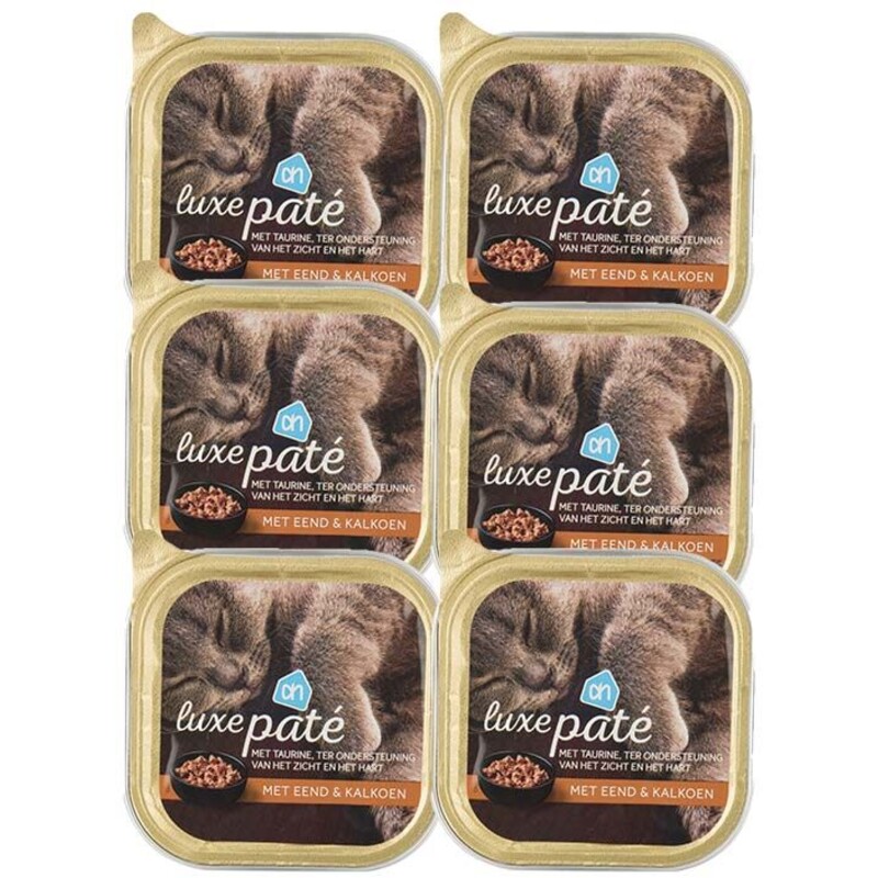 Een afbeelding van AH Alu luxe pate eend/kalkoen pakket