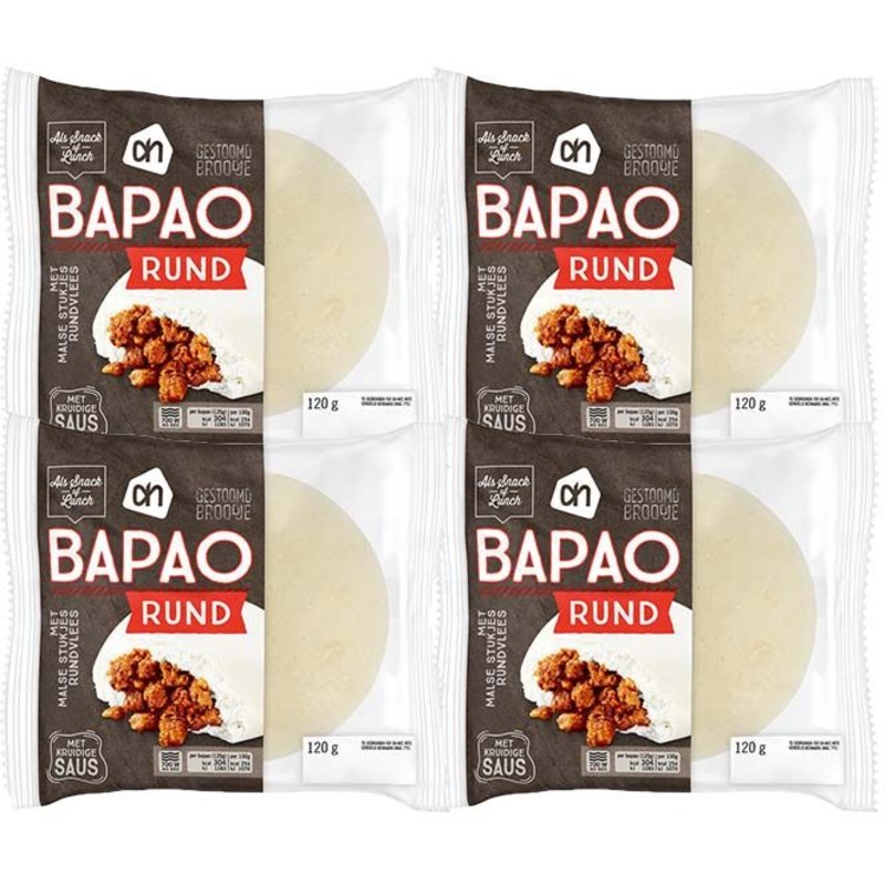 Een afbeelding van AH Bapao rundvlees 4-pack