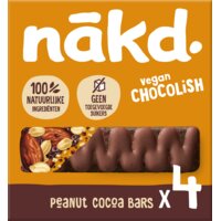 Een afbeelding van Nakd. Vegan chocolish peanut cocao bars