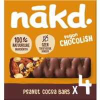 Een afbeelding van Nakd. Vegan chocolish peanut cocao bars