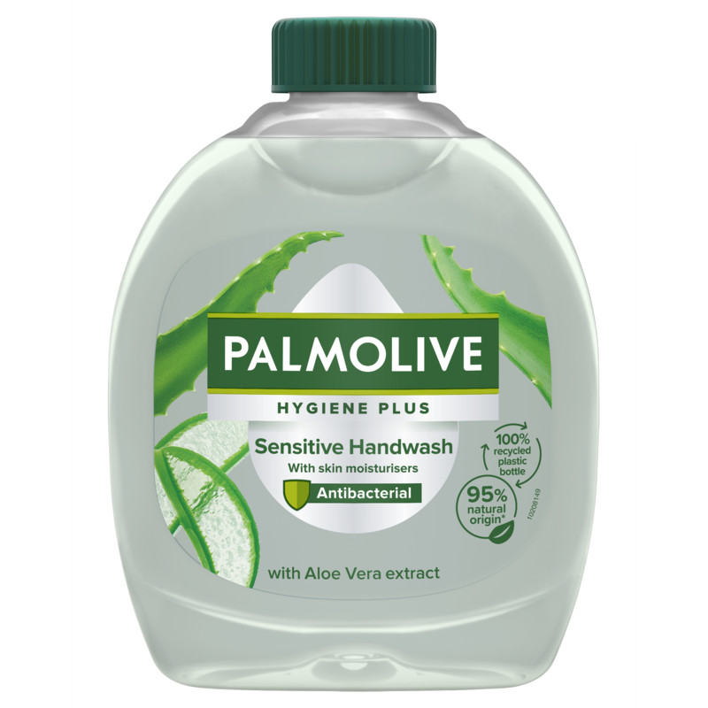 Een afbeelding van Palmolive Hygiene plus sensitive zeep navul