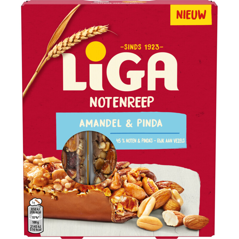 Een afbeelding van Liga Repen noten amandel & pinda