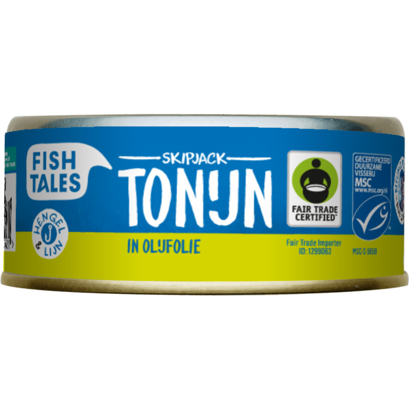 Een afbeelding van Fish Tales Skipjack tonijn in olijfolie