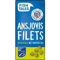 Een afbeelding van Fish Tales Ansjovisfilet in oo met kappertjes