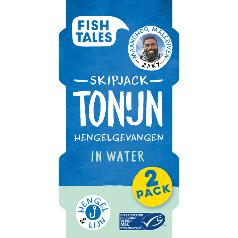 Een afbeelding van Fish Tales Skipjack tonijn in water 2-pack