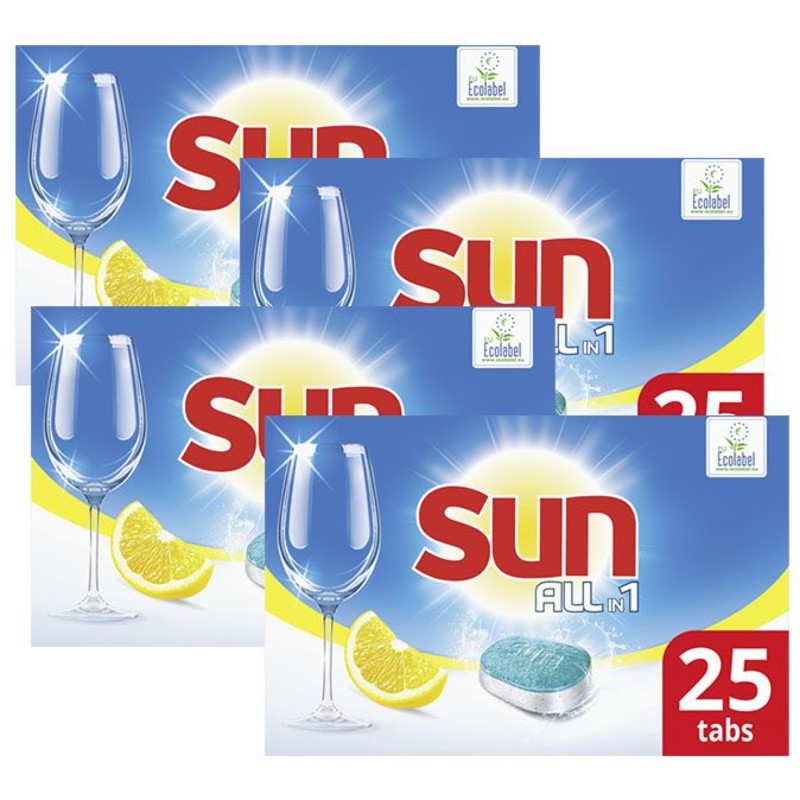 Een afbeelding van Sun all in one vaatwastabletten pakket 96x