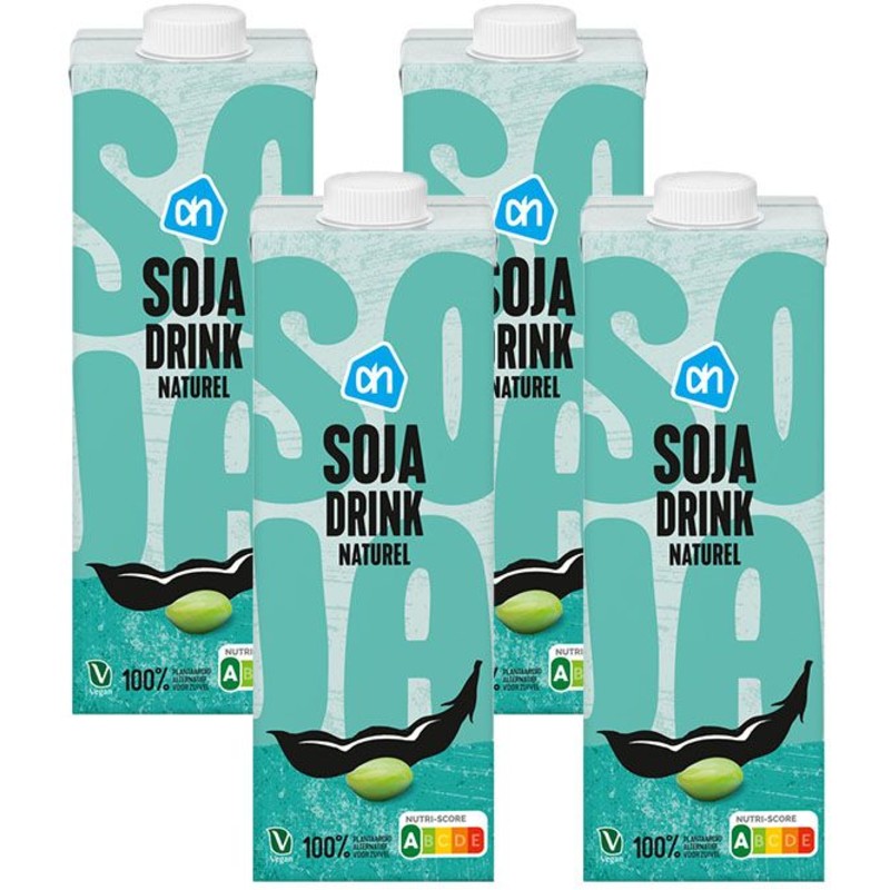 Een afbeelding van AH Soja drink naturel 4-pack