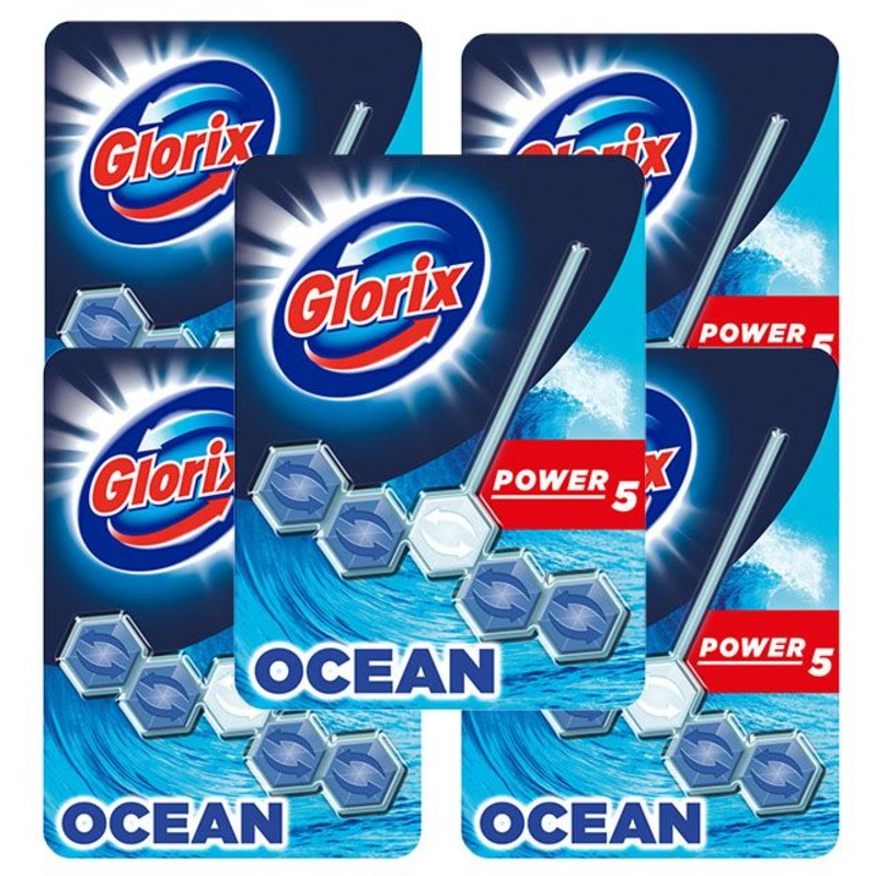 Een afbeelding van Glorix Toiletblokken Power Ocean mega pakket 5x