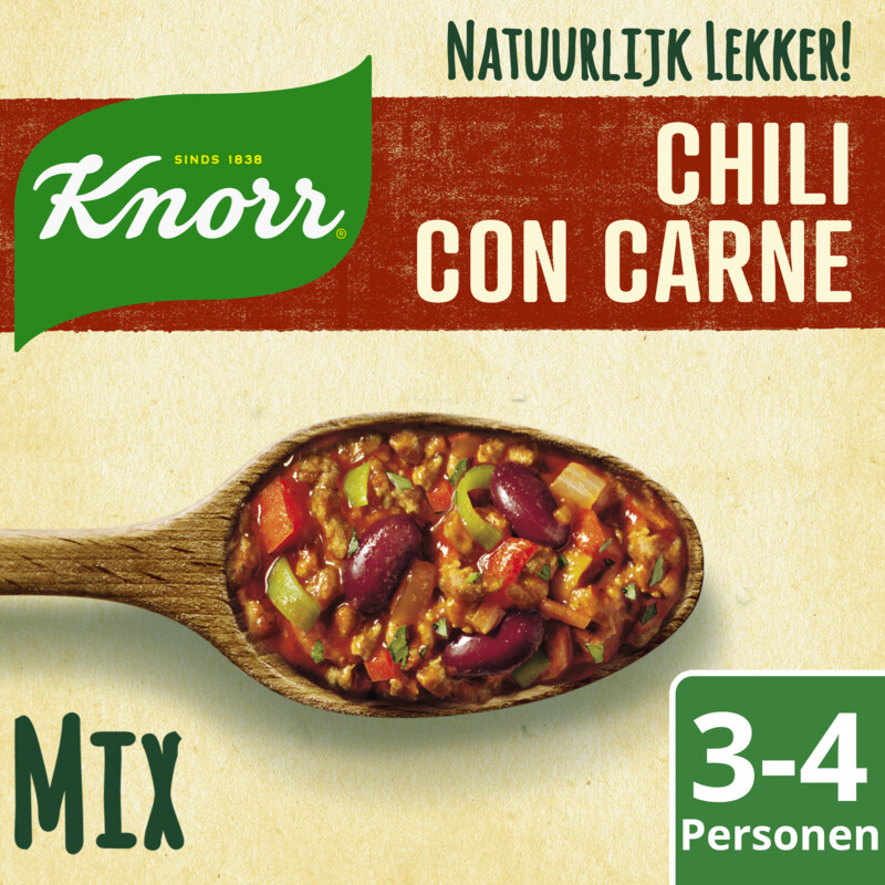 Knorr Natuurlijk lekker chili con carne reserveren Albert Heijn