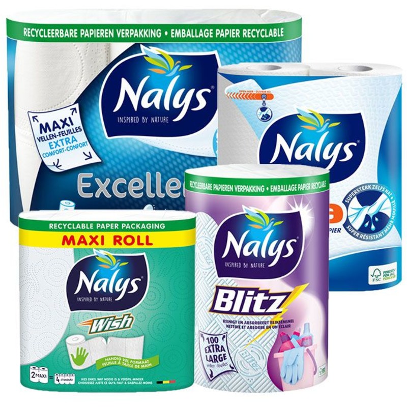 Een afbeelding van Nalys keuken- en toiletpapier combi
