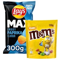 Een afbeelding van M&M'S Lay's chocolade & chips borrel box