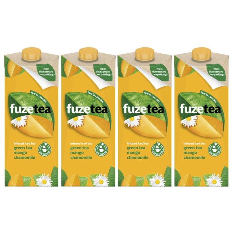 Een afbeelding van Fuze Tea Green Tea Mango Chamomile 4pack