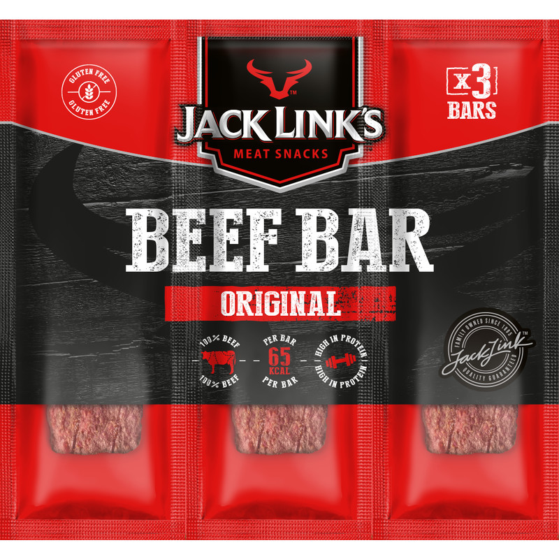 Een afbeelding van Jack Link's Beef bar original 3-pack