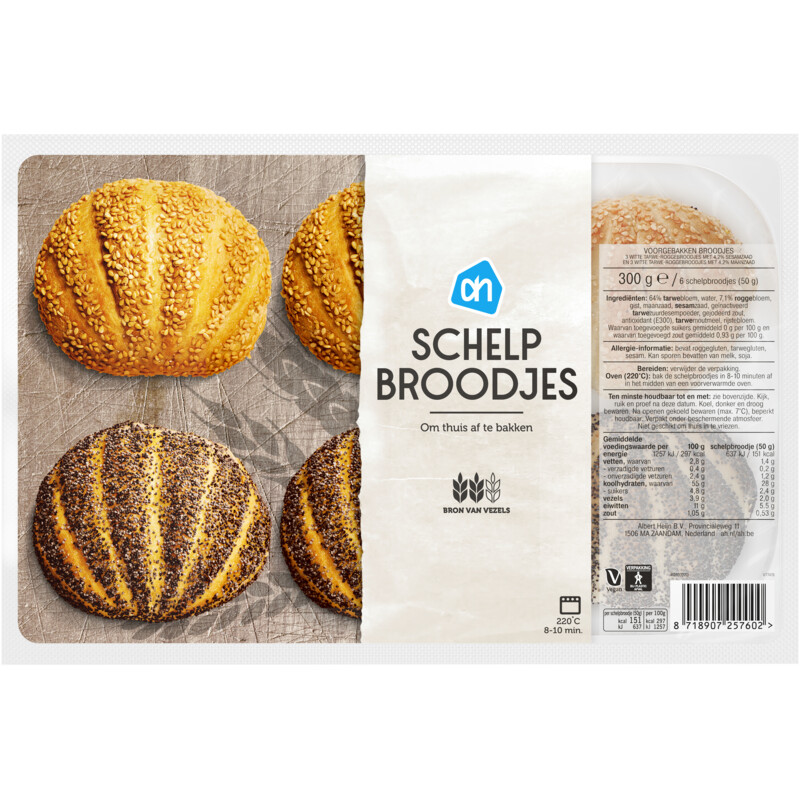 Een afbeelding van AH Schelp broodjes