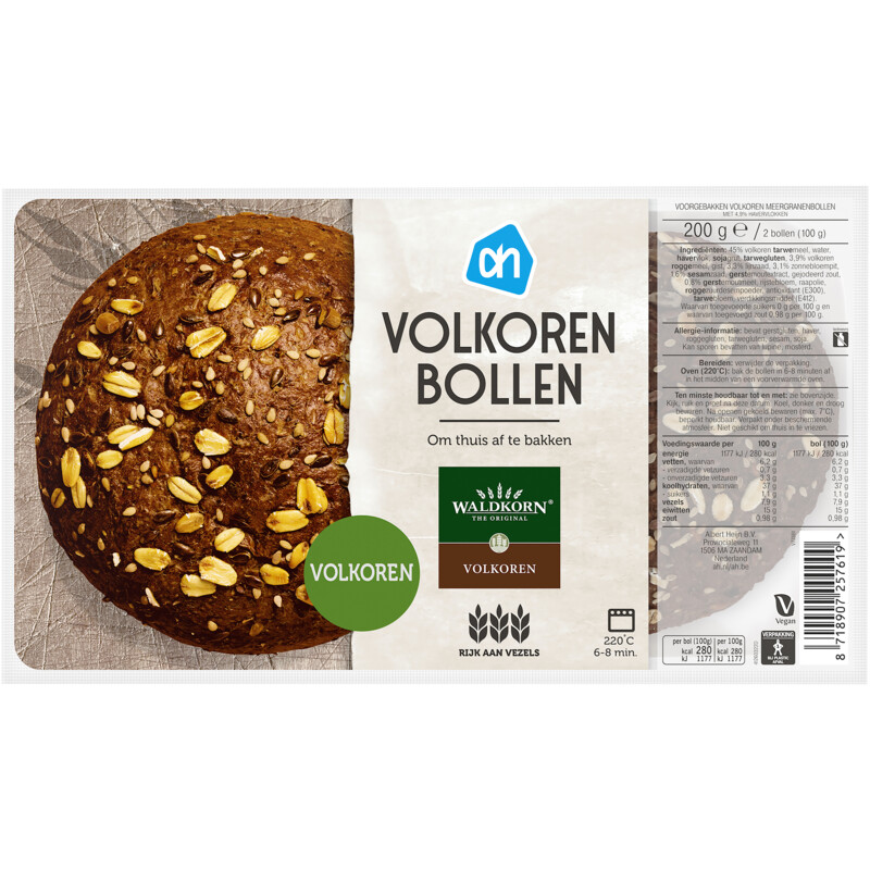 Een afbeelding van AH Volkoren bollen