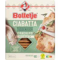 Een afbeelding van Bolletje Ciabatta crackers rozemarijn