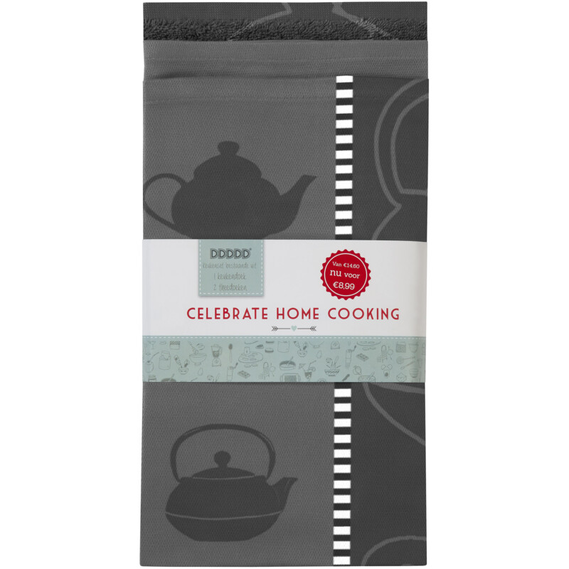 Een afbeelding van DDDDD Keukentextiel teapot grey