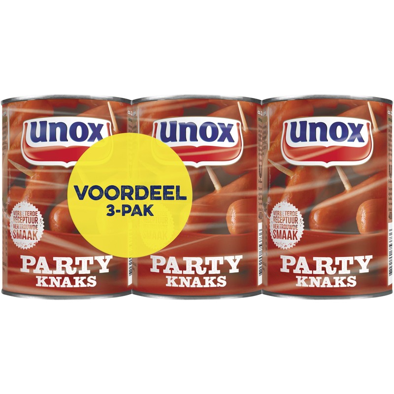 Een afbeelding van Unox Party knaks 3-pack voordeelverpakking